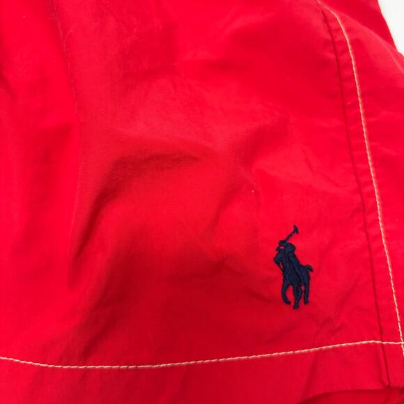 Polo Ralph Lauren 2XL Solid Red Stretch Waist Drawstings Swim Trunks - Picture 4 of 6